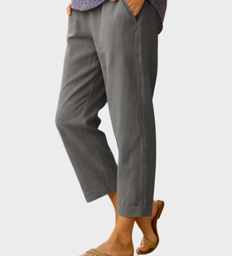 Летни панталони от лен и памук