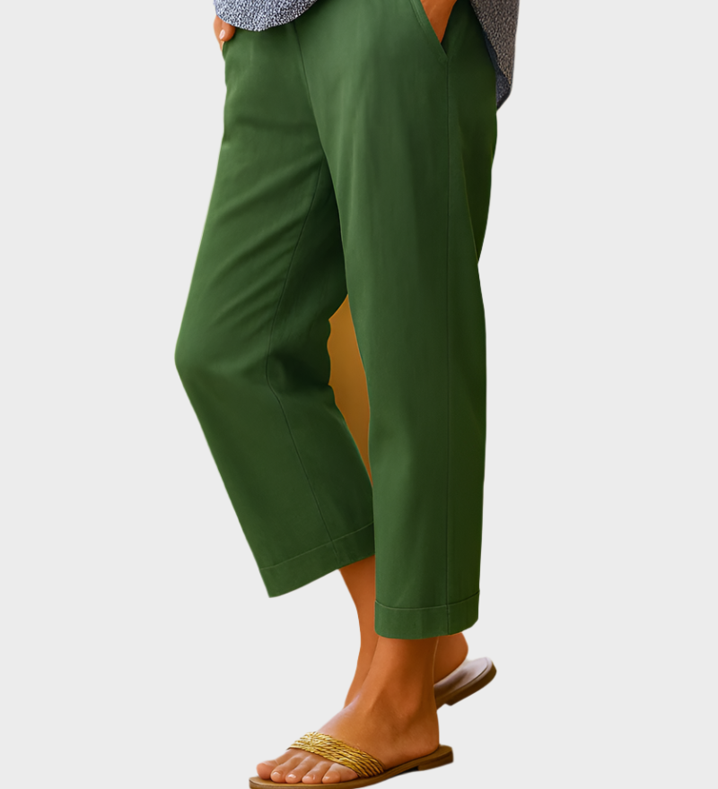 Летни панталони от лен и памук