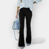 Висок талия панталон с широки крачоли