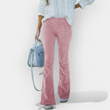 Висок талия панталон с широки крачоли